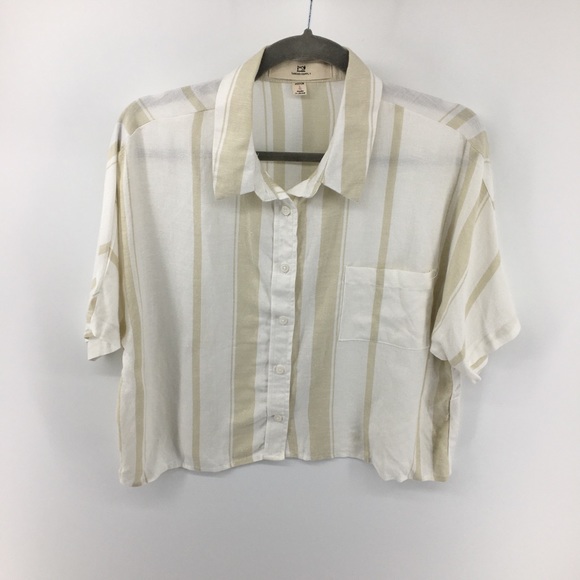 Thread & Supply Tops - Thread & Supply Button Down Cropped Shirt